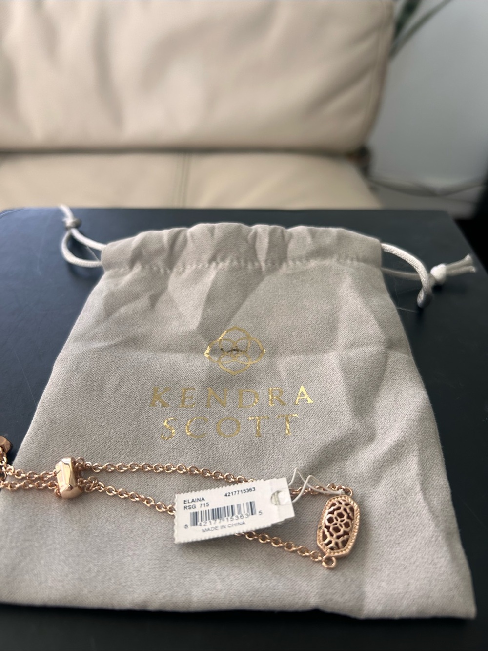 Kendra Scott Elaina Rose Gold Adjustable Bracelet NWT